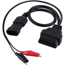 Cble de diagnostic de connecteur adaptateur OBD2 3 broches à 16 broches pour Fiat Alfa Lancia