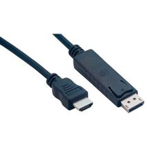 Tikoo - Câble DisplayPort mâle / hdmi mâle - 2m Noir