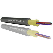 Câble fibre optique Rs Pro 200m Avec connecteur, OM3 Multi-mode, 12 fibres, lszh ( Prix pour Bobine de 200 Mètres )