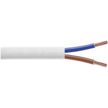 Câble H05VV-F 2x1.5mm² blanc, couronne de 50m