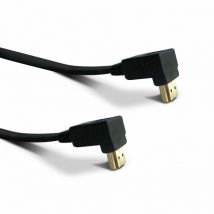 Metronic - Câble hdmi High Speed mâle/mâle plat coudé 1,5 m