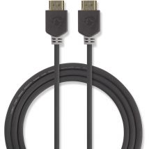 Nedis - Câble hdmi Ultra-Haute Vitesse Connecteur hdmi - Connecteur hdmi 1,00 m Anthracite