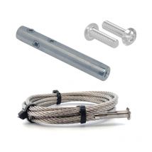 Câble inox 4mm 10M serti 1 coté + 1 tendeur droit