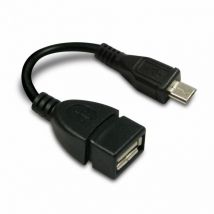 Metronic - Câble micro usb otg micro b /a fem. - noir