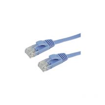 Câble réseau/ethernet Plat RJ45 lan mâle/mâle Cat6 bleu avec blindage utp 10 mètres Sedea 913079
