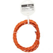 Câble textile 2.5M (2x0.75mm) tressé Orange