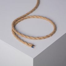 Câble Électrique Textile Tressé Natural 2 m