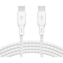 Câble usb-c vers usb-c 100W renforcé (blanc)
