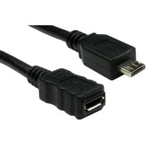 Câble usb Rs Pro usb 2.0 micro b vers Micro usb ab mâle, 0.5m ( Prix pour 1 )