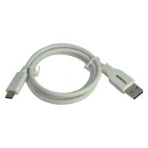 Câble usbusb type-c duracell usb5031w/ usbusb type-c male - usb male/ 1m/ white