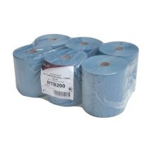 Northwood RTB200 Blue Towel Roll 1- Ply 20cm x 200m, Case of 6