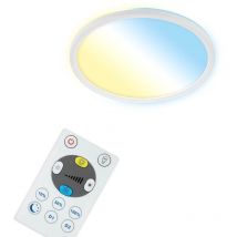 Brilo - cct Panneau led ner leuchten slim s, 18 w, 2400 lm, IP20, blanc, plastique, dimmable, cct, ø 29,3 cm