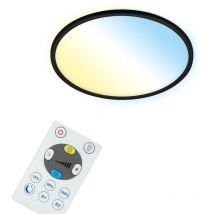 CCT Panneau LED BRILONER LEUCHTEN SLIM S, 22 W, 3000 lm, IP20, noir, plastique, dimmable, CCT, Ø 42 cm