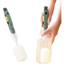 Ccykxa - 1 cepillo limpiador 5 en 1 para botellas de agua, multifuncional, para tapas de vasos, reutilizable