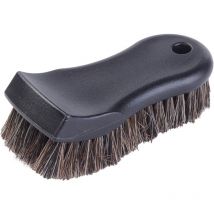 Ccykxa - 1 cepillo suave de crin con mango antideslizante para limpiar llantas, chasis, rejilla, motor, sofá, cuero y tela.