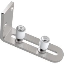 Ccykxa - 1 guía de suelo ajustable para pared/puerta, guía inferior para puerta corrediza de madera, acero al carbono
