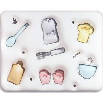 1 pcs (30x40 cm, Blanc) Tapis Egouttoir Vaisselle, Tapis à Vaisselle en Microfibre, Coussin de Séchage de Table en Diatomées Absorbant Puissant pour