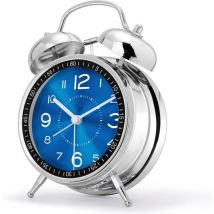 Ccykxa - 1 pcs Loud Alarm Clock for Heavy Sleepers, Loud Twin Bell, with Night Light, Large Metal Morning Alarm Clock, Silent Analog Table Clock for