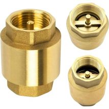 Ccykxa - 1 Pouce Clapet Anti Retour, Clapet Anti Retour Vertical en Laiton, Clapet Anti Retour Eau en Laiton de Qualité, Clapet anti retour à ressort