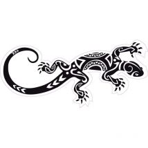 1 salamandre Lizard logo autocollant sticker - Taille : 17 cm - Couleur : noir - Ccykxa