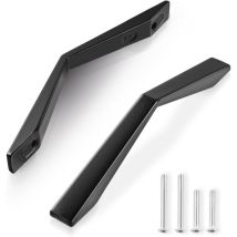Ccykxa - 10 Stück Küchenmöbelgriff, Achsabstand 96 mm, Küchentürgriff, schwarzer Möbelgriff aus Aluminiumlegierung für die Dekoration von