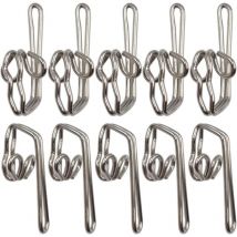 Phasat - ccykxa 100 Pack Metal Curtain Header Tape Drapery Hooks, Silver