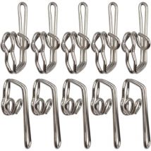 PHASAT 100 Stück Metall-Vorhangband-Gardinenhaken – Silber – Metalllegierung – 12 mm – 28 mm