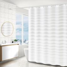 180 x 200cm Rideau de Douche Anti Moisissure, Rideaux de Douche Lavable,Rideau de Douche Imperméable,Rideau de Baignoire,Rideau de Douche Plus épais