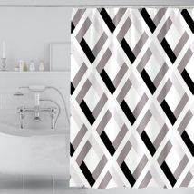 180x200CM Rideau de Douche en Tissu, Rideau de Douche Anti Moisissure pour Salle de Bain, Rideaux de Douche Lavable Lesté, Rideau de Douche