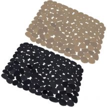 2 Pcs , 30x40cm Tapis évier Cuisine, Tapis D'évier de Cuisine en pvc, Tapis de Protection D'évier pour Cuisine Salle de Bain, Protege Evier