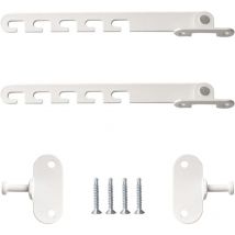2 pièces 18 cm Entrebailleur Fenetre Sans Perçage Bloque Fenetre Ouverte et Verrous de Portes avec 4 Vis Bloc Fenetre pour Régler l'ouverture de la