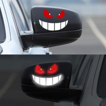 CCYKXA 2 Pièces Autocollants Voiture Extérieur Autocollant Voiture Humour Sticker Voiture Monster Smiley Autocollants de Voiture pour Autocollants de