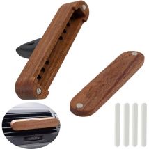 2 Pièces Diffuseurs De Parfum En Bois Pour Voiture,Pince de Ventilation Diffuseu - Ccykxa