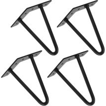 CCYKXA 2 Pièces Pieds De Lit, Pieds De Table En Métal Avec Vis & Protecture De Plancher Pour DIY Meuble Sofa Fauteuil Canapé Chaise 6 Inch Noir
