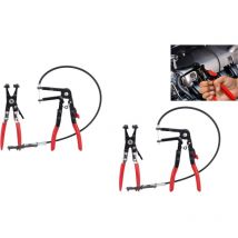 Ccykxa - 2 Pièces Pince pour Collier de Serrage Pince Collier Durite Pince à Colliers d'échappement Pince Flexible avec 650mm pour L'installation et