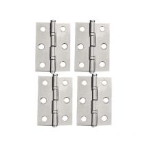 2 Pouces(50x39x1.2mm) - 4pcs.Charnière en Acier Inoxydable - Charnières pour Portes a Placard Charnieres Meubles Paumelle Pliantes pour Tiroir Boîte