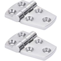 Ccykxa - 2 soportes de herraje de 38 mm x 57 mm, bisagra de puerta de acero, acero resistente, bisagra para barco, bisagra para plataforma de