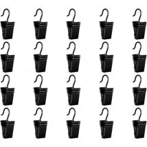 20 Acier Inoxydable Pinces à Rideaux avec Crochets,Métal Rideau Clips avec Crochet Anneaux à Pince,Pince Attache Rideau,Clips de Rideau,Petits Clips