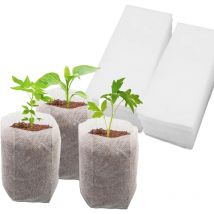 Ccykxa - 200 Stück Vlies-Anzuchtbeutel, Stoff-Setzlingsbehälter-Pflanzenbeutel, Vlies-Anzuchtbeutel für Setzlinge, Vliesstoffbeutel für Pflanzen