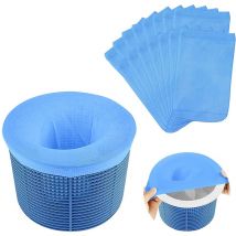 20pcs Chaussettes de Skimmer pour Piscine, Chaussette Filtre Piscine Filtre Skimmer Piscine,Bleu Pool Skimmer Socks, Chaussettes d'écumeur de Piscine