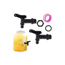 218 × 140 × 10) 2 Stück Kunststoff-Tankhahn, 3/4-Zoll-Wassersammler-Wasserhahn, Regenwasser-Zisternen-Wasserhahn, IBC-Abflusshahn,
