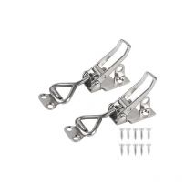 Ccykxa - 2Pcs Stainless Steel Toggle Latch Clamp Catch Hood Lock Lever Catch Holding Capacity 100kg 220lbs Carpenter Toggle Clamps Adjustable Toggle