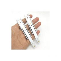 2x Glissières pour tiroirs, glissière de tiroir à roulement à billes en acier, longueur de 100 mm, largeur de 16 mm, pour les classeurs, les caissons