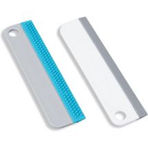2X Raclettes à Vitres, Raclettes de Douche, Silicone Raclettes de Nettoyage pour Miroirs, Fenêtres et Surfaces dans la Cuisine, Salle de Bain, la
