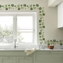Ccykxa - 3 pcs]Stickers muraux (1,7 m) i autocollant sticker mural plantes vertes lierre i Déco pour salon chambre cuisine salle de bain couloir