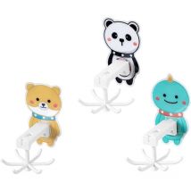 3 Pièces Crochet à six griffes crochets pivotants cintre mural crochet de rangement crochet de levage hamecon drop shot crochets à six griffes de