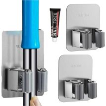 3 Pièces Sans Percer Accroche Balai Mural Porte-parapluies a Fixation Murale Range Outil Mural Convient pour Organiser Balais Parapluies Brosses