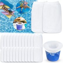 30Pcs Chaussettes de Skimmer de Piscine Pool Skimmer Socks Filtre Skimmer Piscine Nylon pour Panier Skimmer Réutilisable Chaussette Filtre Piscine