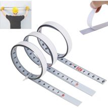 Ccykxa - 3 Pieces Self-Adhesive Metric Ruler, Self-Adhesive Carbon Steel Tape Measure, 1m Self-Adhesive Metric Ruler, Self-Adhesive Graduated Tape