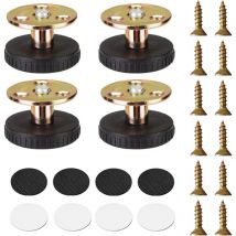 Ccykxa - 4 patas de muebles de 27-40 mm de altura ajustable con accesorios de montaje, 2 tipos de instalación, para armarios, patas de cama, sofás,